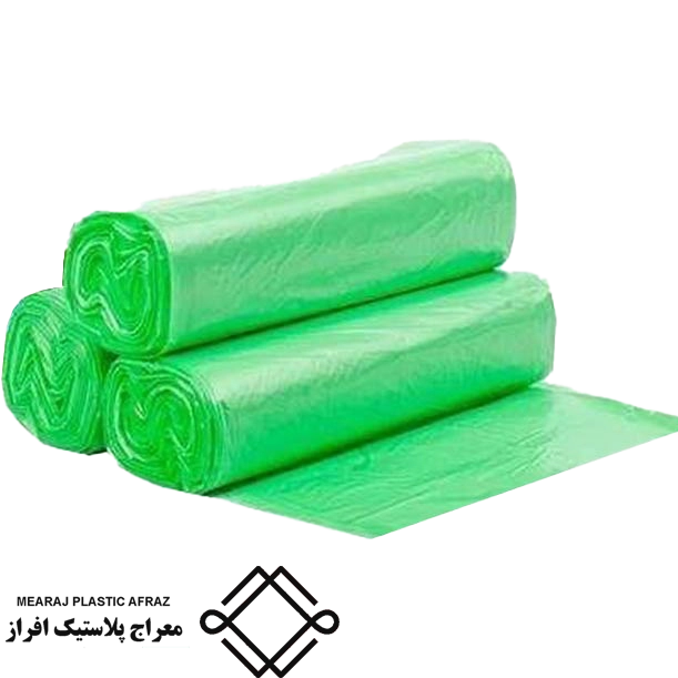 قیمت و خرید کيسه زباله رولی سبز( تيتی گل) 75*55