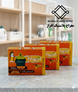 کیسه زباله رولی زرد 65*50 برند تیتی‌گل