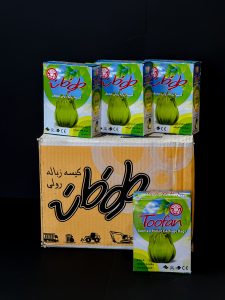 کیسه زباله رولی سبز 80*55 طوفان