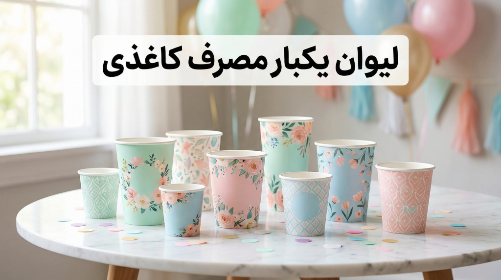 انواع لیوان یکبار مصرف کاغذی رنگی برای مهمانی